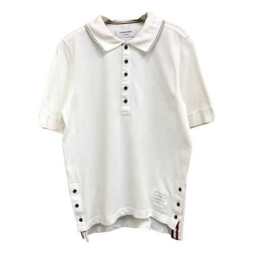 Pre-owned Thom Browne Polo Shirt In White