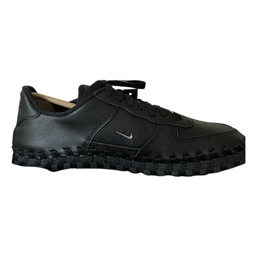 Pre-owned Jacquemus Leather Trainers In Black