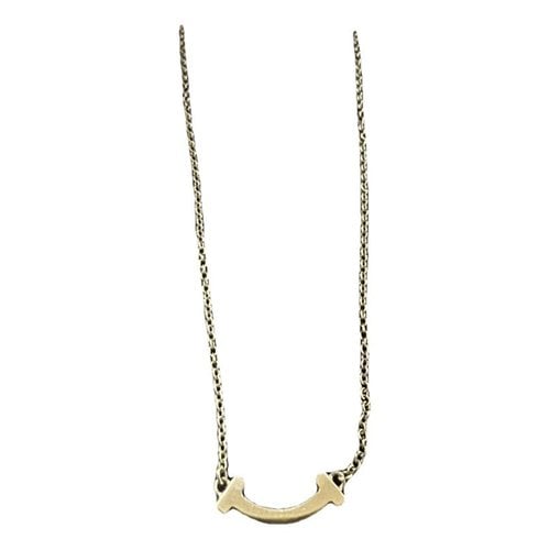 Pre-owned Tiffany & Co Tiffany T Yellow Gold Necklace