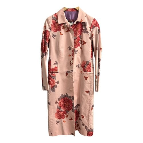 Pre-owned Whistles Silk Trench Coat In Pink
