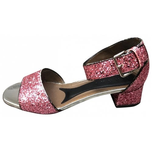Pre-owned Marni Glitter Sandals In Pink