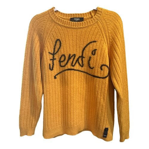 Pre-owned Fendi Wool Sweatshirt In Yellow