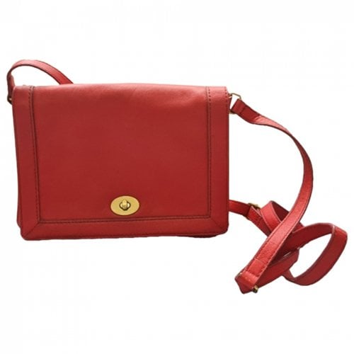 Pre-owned Jcrew Leather Crossbody Bag In Red