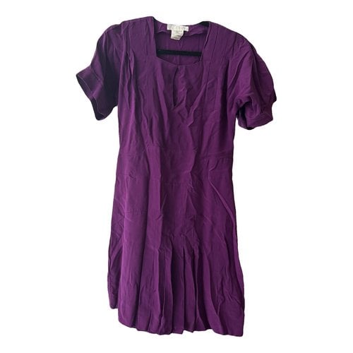 Pre-owned Chloé Silk Mini Dress In Purple