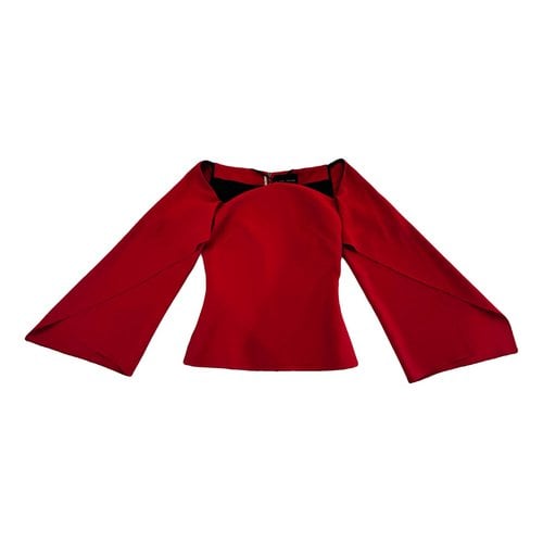 Pre-owned Roland Mouret Blouse In Burgundy