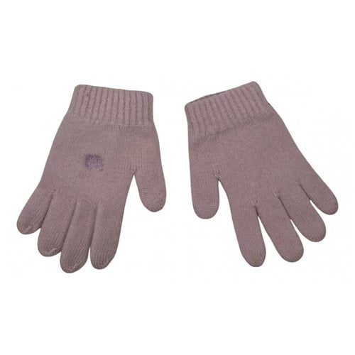 Pre-owned Burberry Wool Gloves In Pink