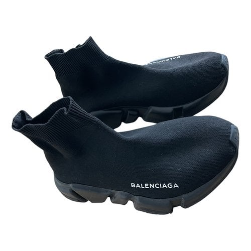 Pre-owned Balenciaga Cloth Trainers In Black