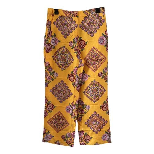 Pre-owned La Doublej Silk Trousers In Multicolour