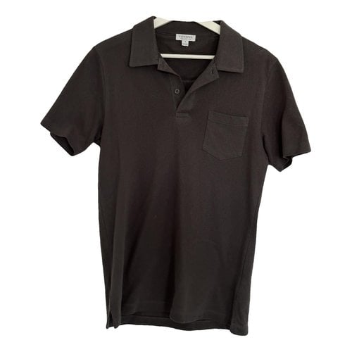 Pre-owned Sunspel Polo Shirt In Anthracite