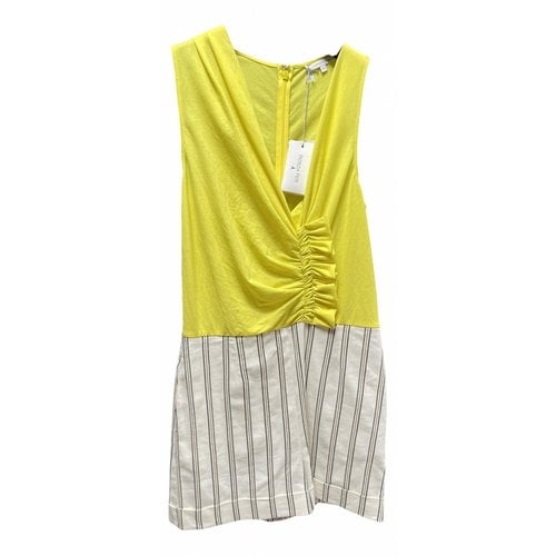 Pre-owned Patrizia Pepe Linen Dress In Yellow