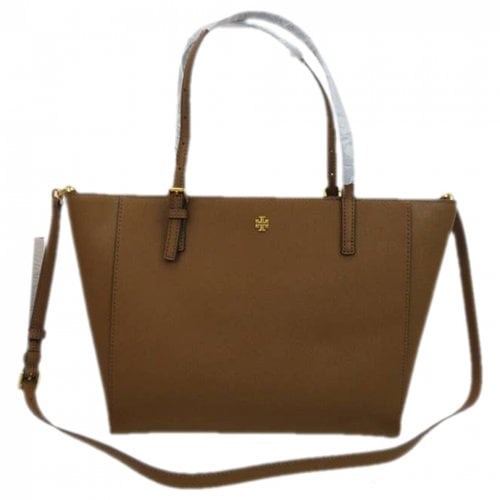 Pre-owned Tory Burch Leather Tote In Brown
