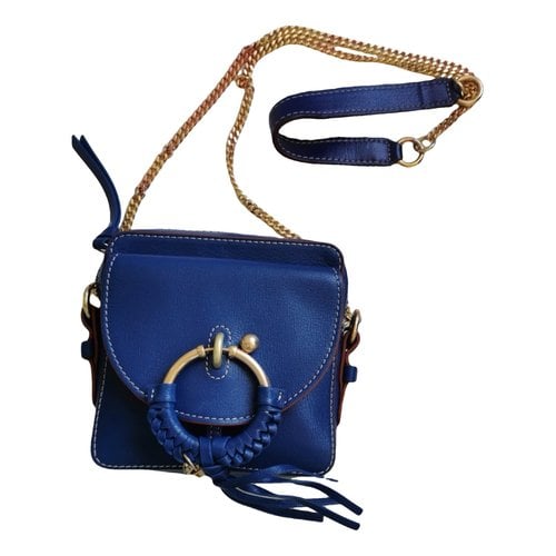 Pre-owned See By Chloé Leather Clutch Bag In Blue