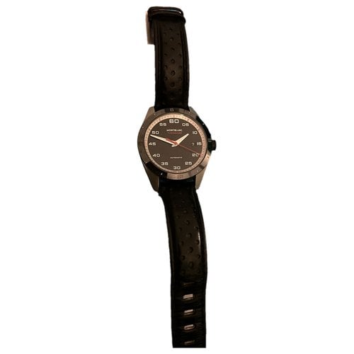 Pre-owned Montblanc Timewalker Watch In Black