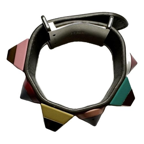 Pre-owned Fendi Leather Bracelet In Multicolour