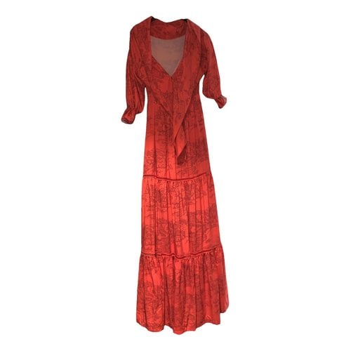 Pre-owned Andres Otalora Maxi Dress In Red