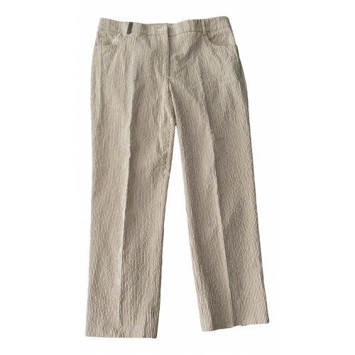 Pre-owned Peserico Large Pants In Ecru
