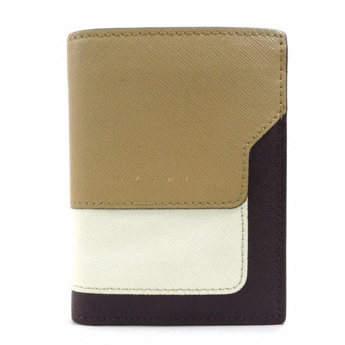 Pre-owned Marni Leather Wallet In Beige