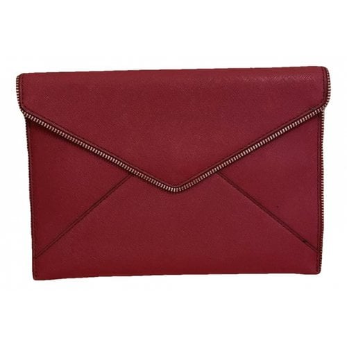 Pre-owned Rebecca Minkoff Leather Clutch Bag In Red