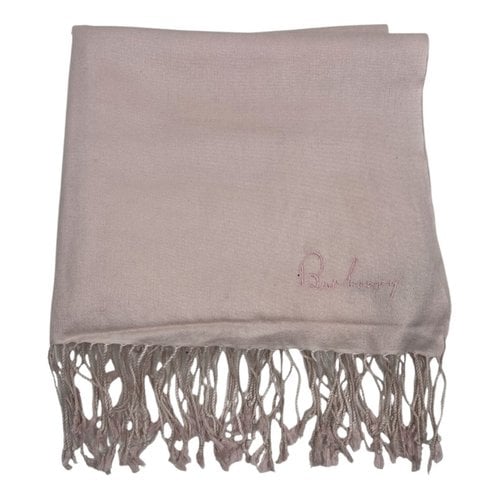 Pre-owned Burberry Silk Scarf In Pink