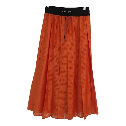 Pre-owned Moncler Mid-length Skirt In Orange