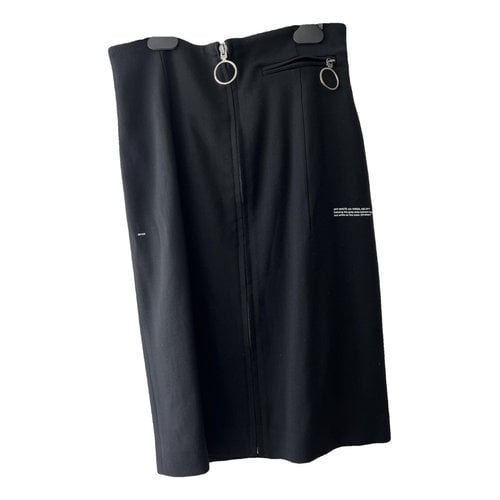 Pre-owned Off-white Mid-length Skirt In Black