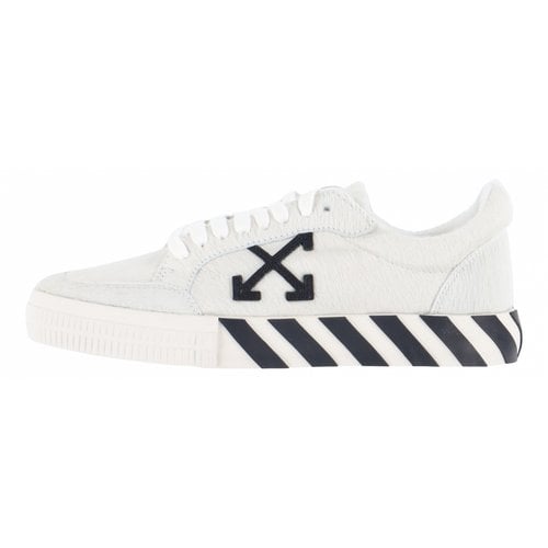 Pre-owned Off-white Vulcalized Leather Low Trainers In White
