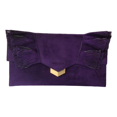 Pre-owned Jimmy Choo Clutch Bag In Purple