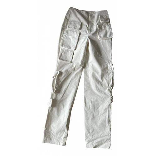 Pre-owned Orseund Iris Trousers In White