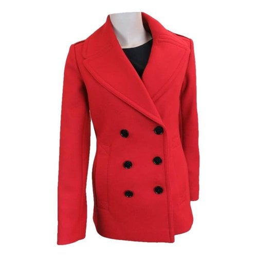 Pre-owned Burberry Wool Coat In Red