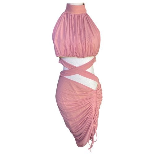 Pre-owned Michael Costello Mini Dress In Pink