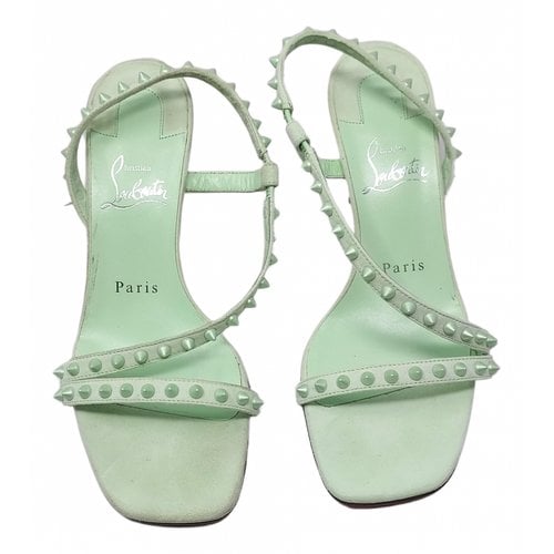 Pre-owned Christian Louboutin Sandal In Green