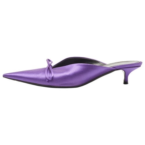 Pre-owned Balenciaga Cloth Sandal In Purple