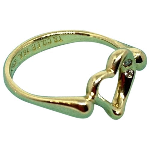 Pre-owned Tiffany & Co Open Heart Yellow Gold Ring
