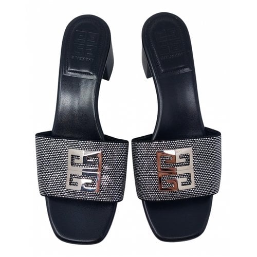 Pre-owned Givenchy Leather Sandal In Silver