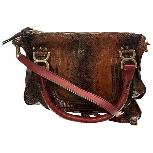 Pre-owned Chloé Marcie Handbag In Brown