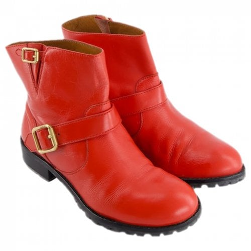 Pre-owned Marc Jacobs Leather Boots In Red