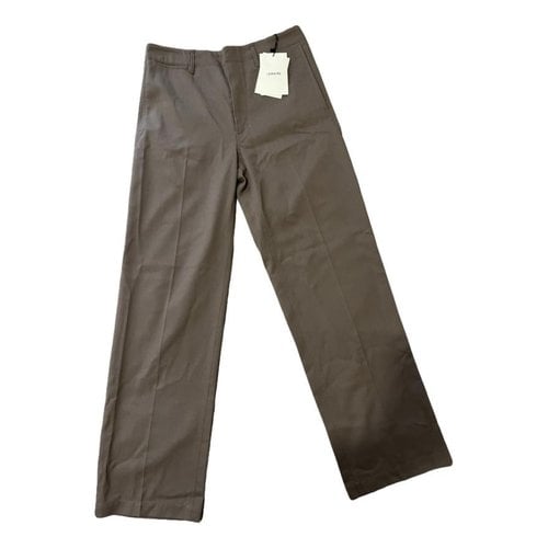 Pre-owned Lemaire Wool Trousers In Beige