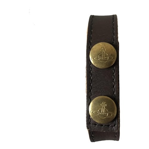Pre-owned Vivienne Westwood Leather Bracelet In Brown