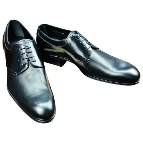 Pre-owned Louis Vuitton Solférino Leather Lace Ups In Black  display picture 1