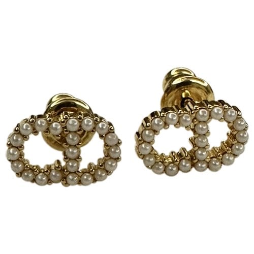 Pre-owned Dior Clair D Lune Earrings In Gold
