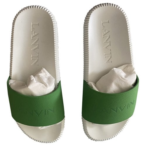 Pre-owned Lanvin Mules In Green