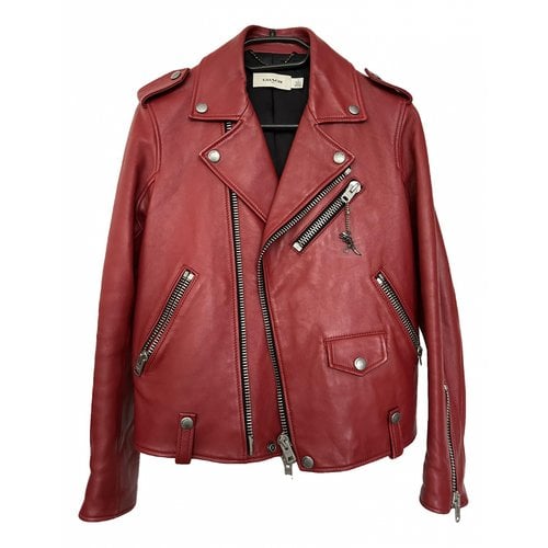 Pre-owned Coach Leather Jacket In Red