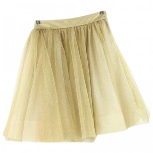 Pre-owned Moschino Mid-length Skirt In Gold