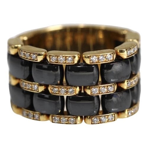 Pre-owned Chanel Ultra Ceramic Ring In Black