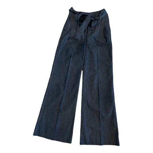Pre-owned Max Mara Large Pants In Blue