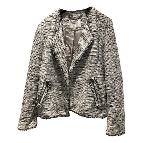 Pre-owned Lk Bennett Tweed Blazer In Grey