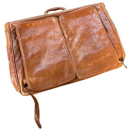 Pre-owned Linea Pelle Leather Travel Bag In Brown
