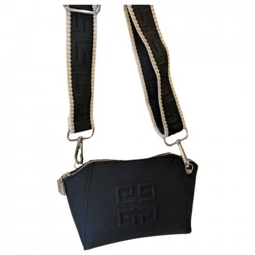 Pre-owned Givenchy Vegan Leather Crossbody Bag In Black