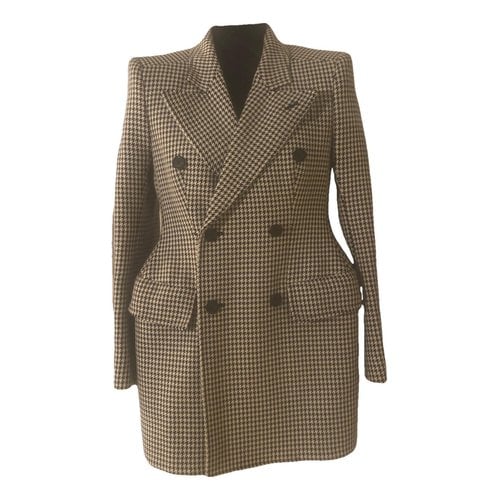 Pre-owned Balenciaga Hourglass Wool Blazer In Other