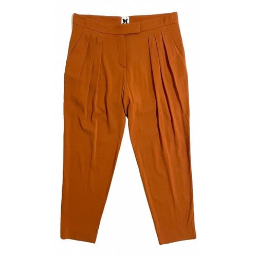 Pre-owned M Missoni Velvet Carot Pants In Orange